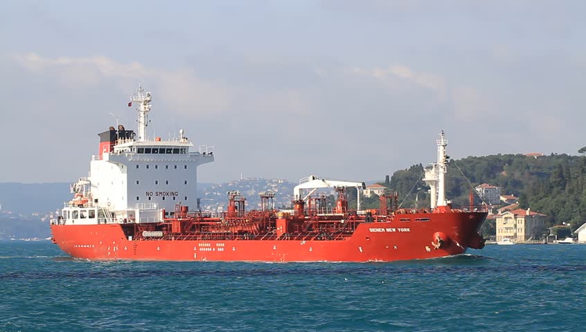 ISTANBUL - JUL 25: Oil chemical tanker SICHEM NEW YORK (IMO: 9337834, Singapore)