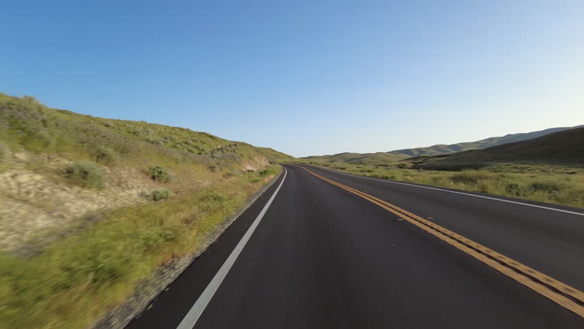 Southern California McKittrick Sunset 33 South 01 Rear View Driving Plates USA