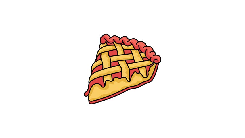 Dessert, thanksgiving, classic apple pie cake vector design 