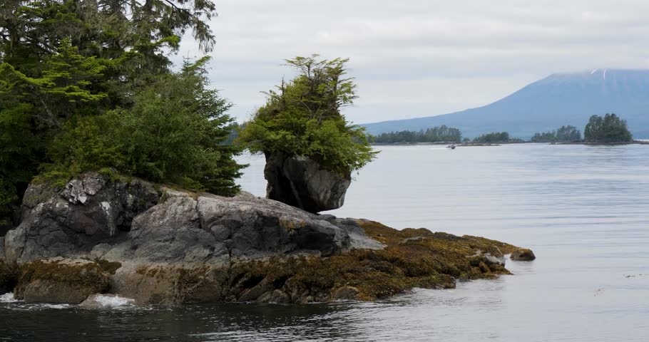 Beautiful rocky island around Sitka, Alaska.