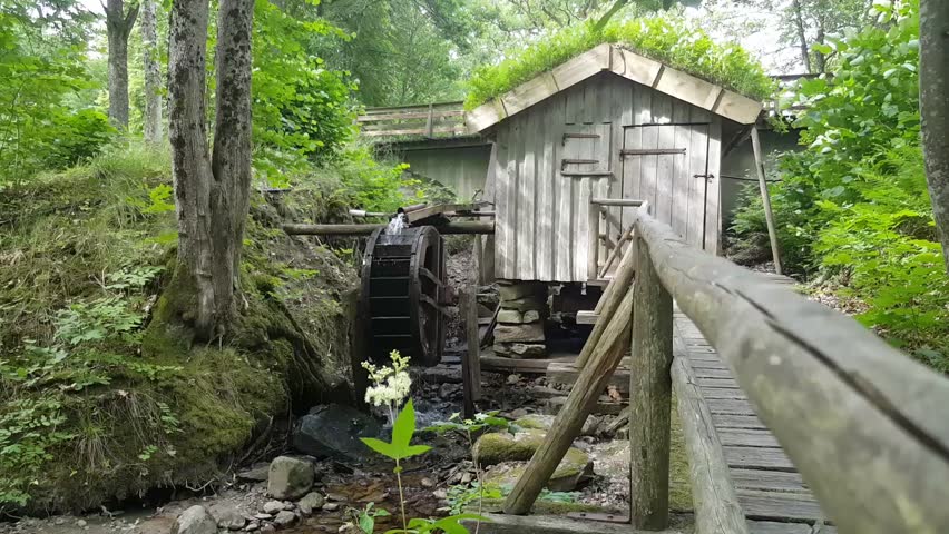 Cosy atmosphere on an Scandinavian old water mill