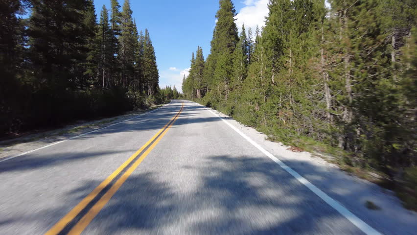 Yosemite Tioga Road 3 Olmsted Point to Tuolumne Meadow 11 Front View Driving Plate California USA World Heritage Site