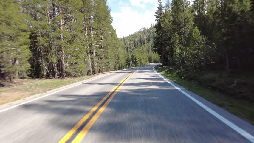 Yosemite Tioga Road 3 Olmsted Point to Tuolumne Meadow 16 Front View Driving Plate California USA World Heritage Site