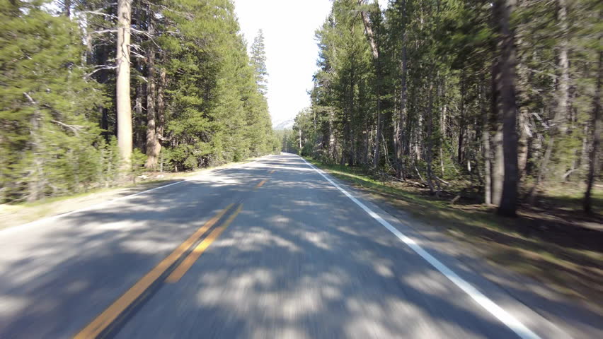 Yosemite Tioga Road 3 Olmsted Point to Tuolumne Meadow 17 Front View Driving Plate California USA World Heritage Site