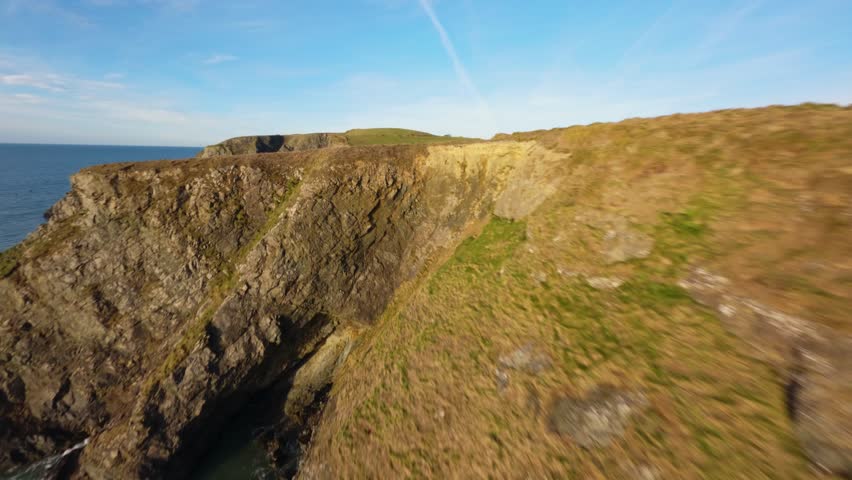 Immersive 4K FPV Cinematic drone footage soaring over Trá na mBó, a hidden coastal treasure along the Waterford shoreline. Co.Waterford - Ireland 27