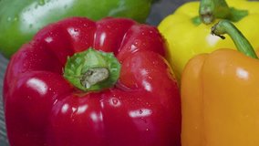 Close-up of red bell pepper with splashing water - 05 - Powered by Shutterstock - Get 15% off with code: PIKWIZARD15