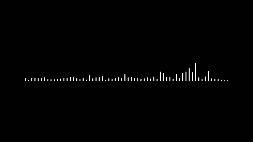 Black background Waveform Audio. Abstract Sound Waves Background 4k. Audio Equalizer Background Animation. spectrum audio animation.