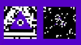 Abstract background. Isolated geometric shape. Black and white color.Seamless loop video. - Powered by Shutterstock - Get 15% off with code: PIKWIZARD15