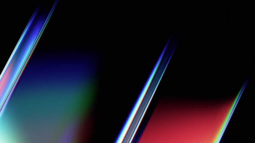 Abstract animation, 3d render of futuristic background with color dispersion effect, 4k seamless looped video