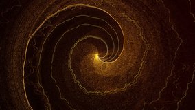 Golden abstract vortex of glowing particles with dynamic swirling motion. Perfect for elegant intros, science fiction visuals, and high-end motion graphics. Ideal for backgrounds and overlays. - Powered by Shutterstock - Get 15% off with code: PIKWIZARD15