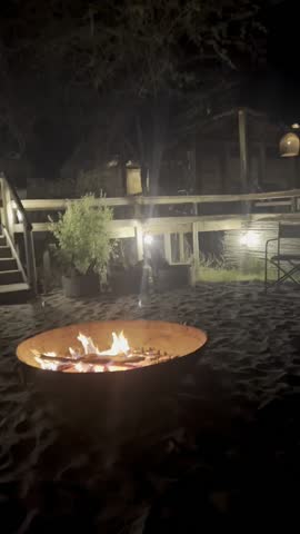 Firepit at a campsite in Kruger national park 