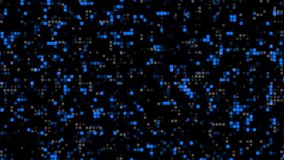 Blue and white squares on a black background. Geometric pattern suitable for digital design projects, textile prints, and backgrounds. - Powered by Shutterstock - Get 15% off with code: PIKWIZARD15