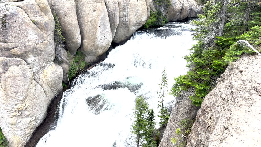 Top of Upper Yellowstone Fall from the South Rim