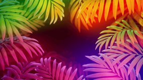 Colorful Tropical Palm Leaves with Neon Light - Powered by Shutterstock - Get 15% off with code: PIKWIZARD15