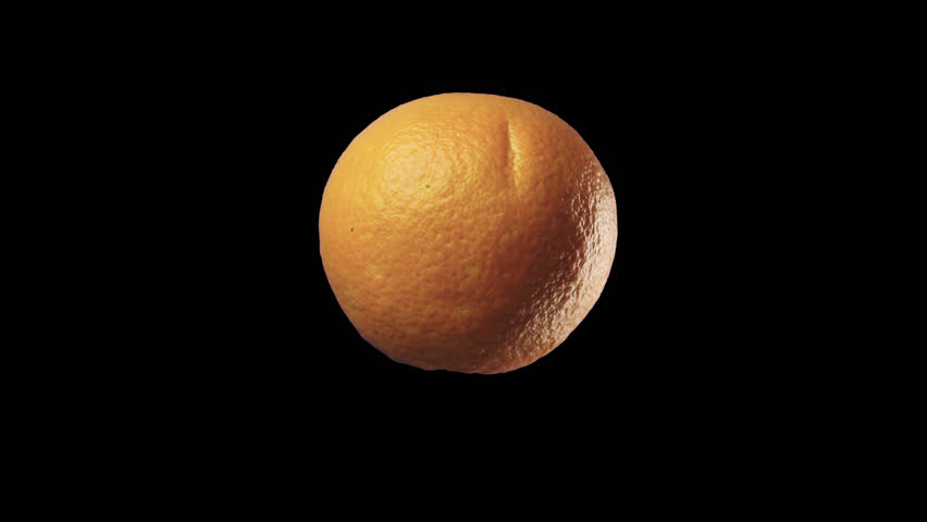 Floating Orange Fruit Isolated on Air.  A fresh orange fruit floating mid-air against a clean background. The fruit appears suspended, creating a surreal and minimalistic visual