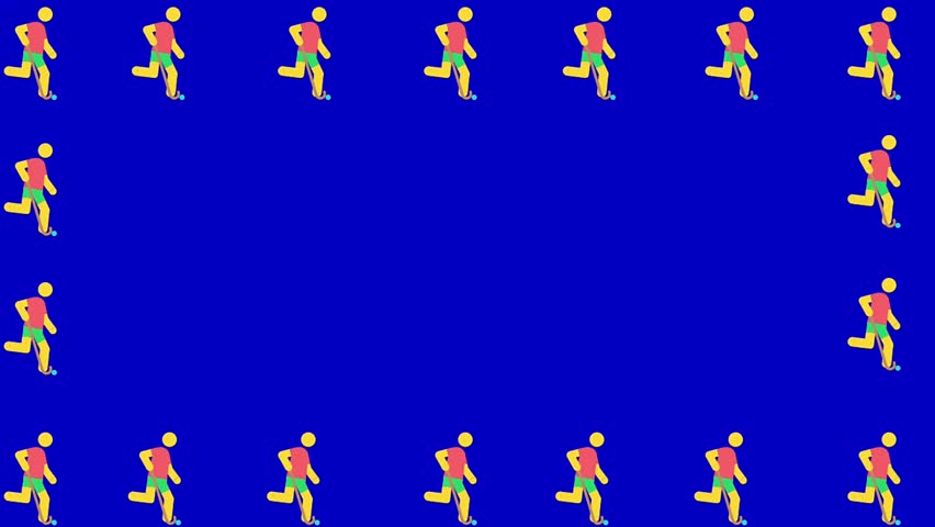 hocky player animation icons frame chroma key.