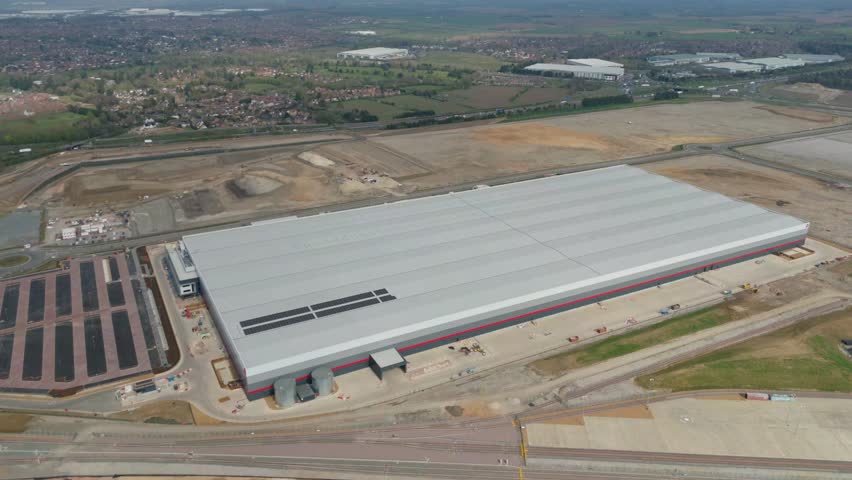 Industrial Estate and Distribution Centre Northampton UK Aerial View