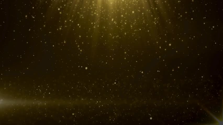 Gold Particles Moving Background. Abstract Footage background for text. Beautiful Luxury golden magical stardust and sparkling particles. Dust Particles Background Bokeh Lights Background. 