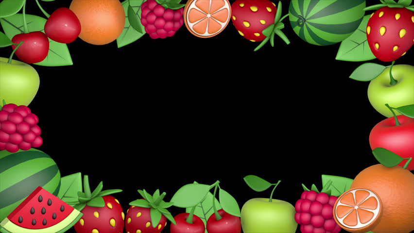 Fruit frame on a seamless loop