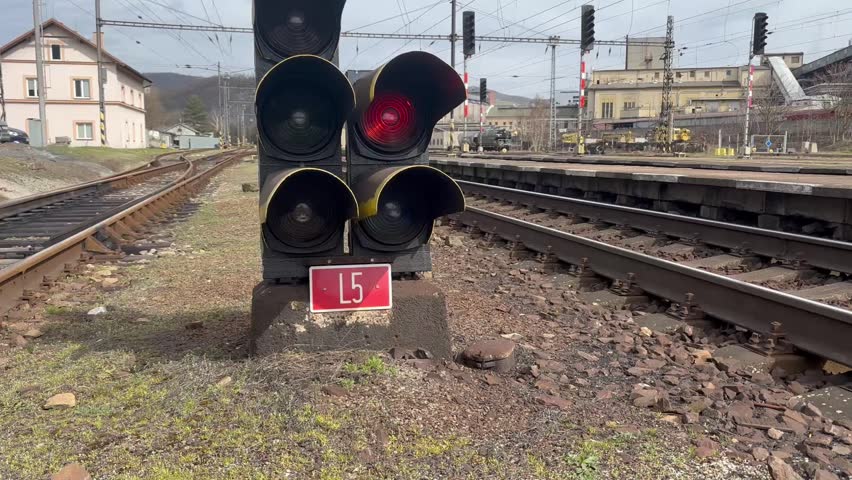 Train Safety Light by Tracks