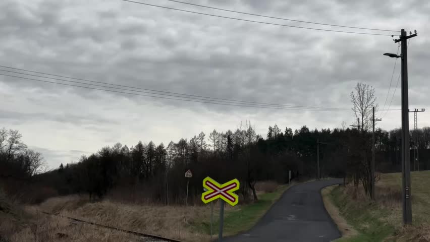 beautiful rural landscape near the track