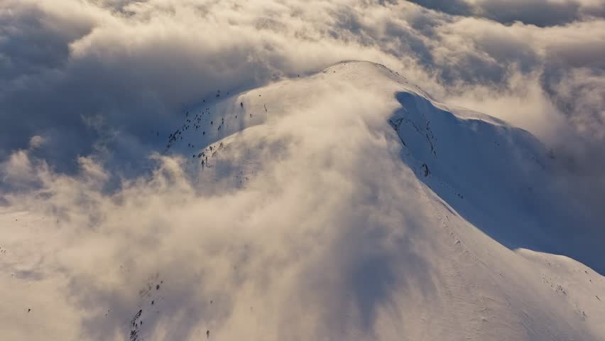 Blizzard mountains snow winter hill sky forest rocks weather high wild travel