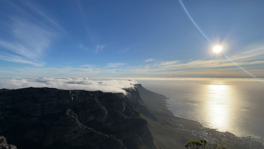 Timelapse in time Table Mountain Table Cloth