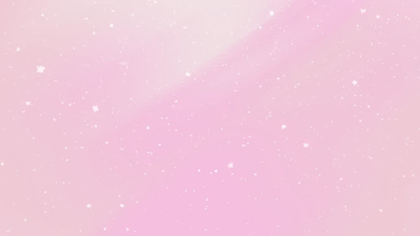 A soft pink pastel gradient background with delicate falling snow effects. This dreamy and whimsical animation creates a peaceful winter atmosphere with a feminine and romantic touch.