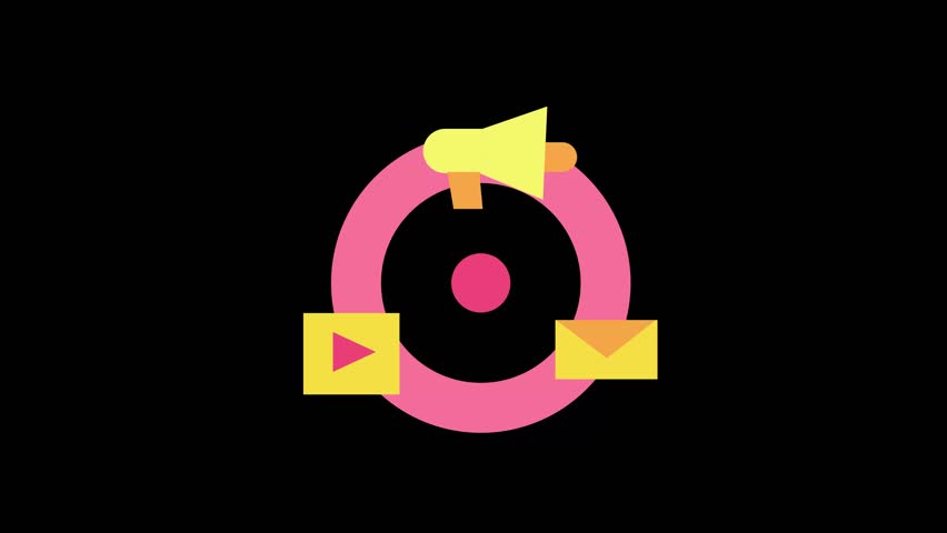 A modern animated icon representing digital marketing tools, designed to enhance SEO, social media, and online campaign strategies for businesses.