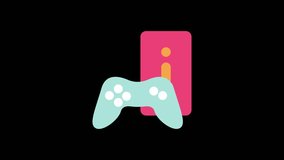 A dynamic GIF featuring a gaming console icon, representing immersive digital gaming and interactive entertainment for modern gamers. - Powered by Shutterstock - Get 15% off with code: PIKWIZARD15