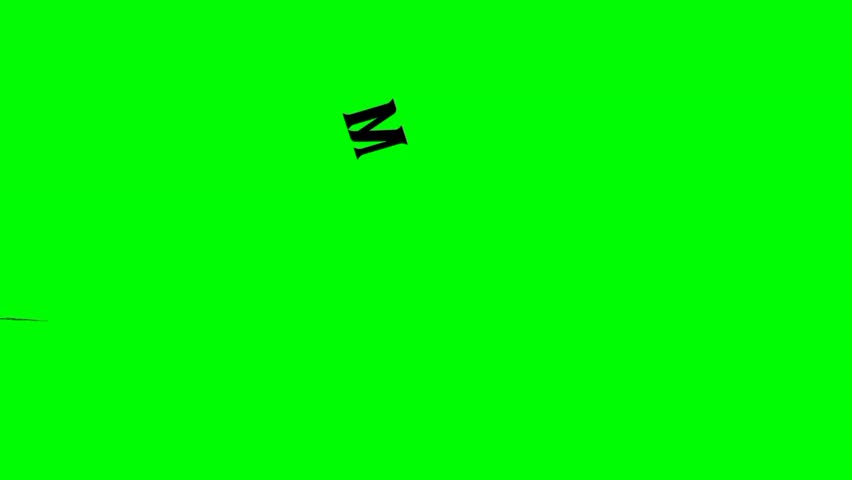 Make it happen text green screen animated video