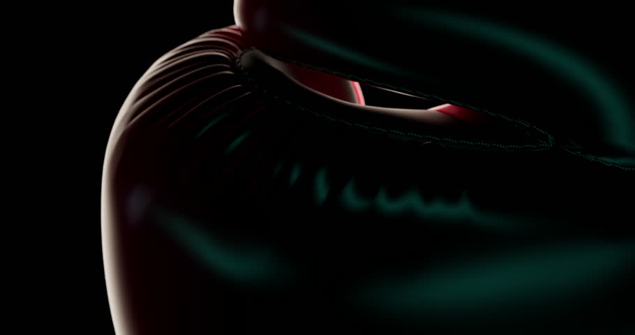 Boxing Gloves close-up slow-motion in dramatic light , four different shots