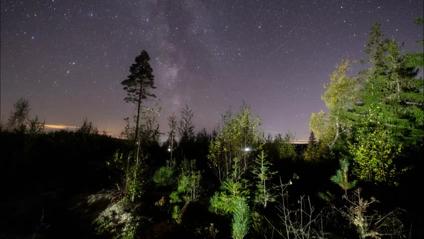 Timelapse of moving milkyway galaxy.