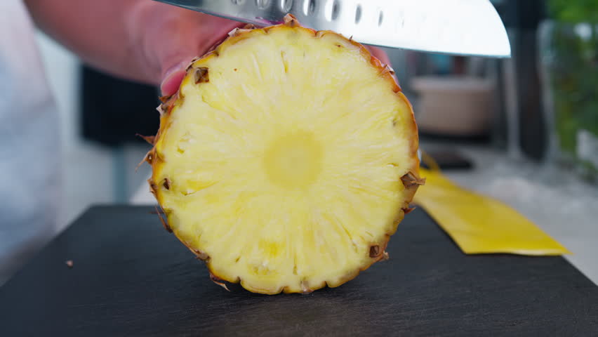 Pineapple Cutting Knife For Making Cocktails In A Bar