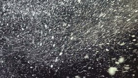 Bokeh effect of snowfall and lights. Abstract blurred background with snowflake in the night sky, White spots and dots in the dark.  - Powered by Shutterstock - Get 15% off with code: PIKWIZARD15