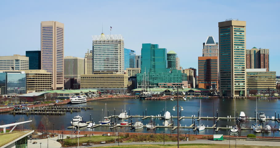 Baltimore, Maryland Inner Harbor and City Skyline
