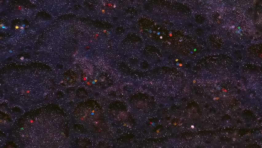 Drop fluid. Bubble paint. Gray violet brown art emulsion mix flow. Glitter liquid dust ash abstract background fantasy water texture.