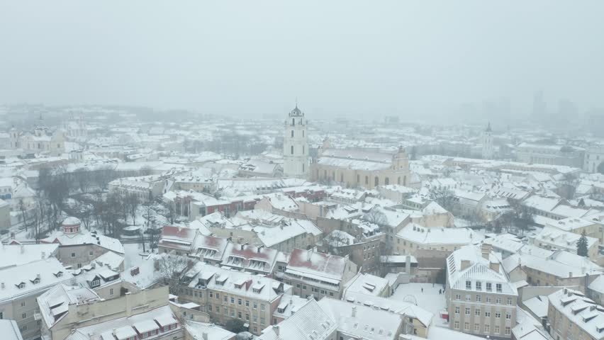 Aerial footage showcases Vilnius