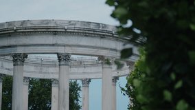 Round ancient Greek Roman marble column arch antic design limestone landmark - Powered by Shutterstock - Get 15% off with code: PIKWIZARD15