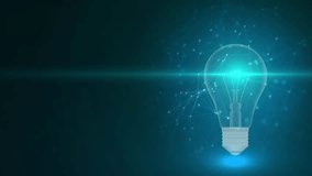 Electric light bulb bright polygonal connections on a dark background. Technology ,creative idea network with lamp Bulb, digital blue - Powered by Shutterstock - Get 15% off with code: PIKWIZARD15