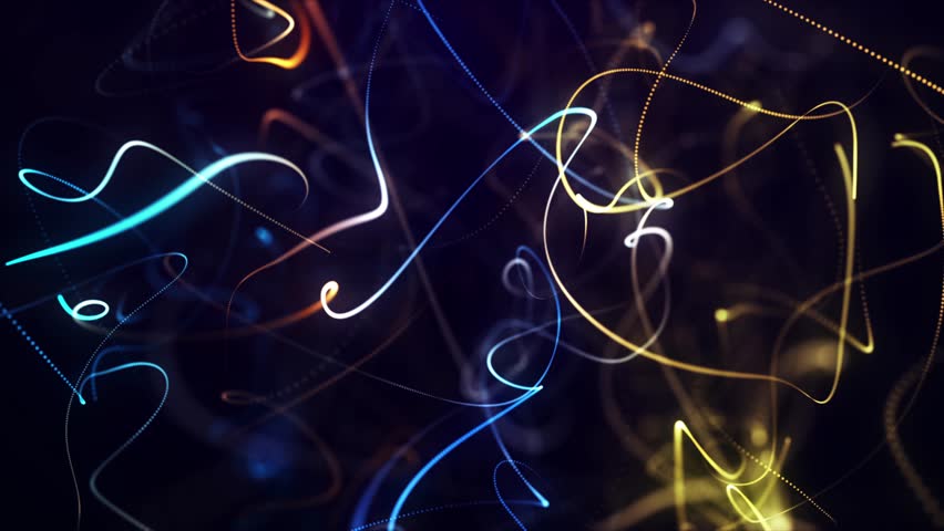 Abstract Colorful Digital Particles Wave Background. Abstract Particles Wave Background. Seamless Loop. Ultra HD 4k