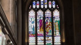 Bath Abbey Stained Glass Windows The Coronation King Edgar - Powered by Shutterstock - Get 15% off with code: PIKWIZARD15