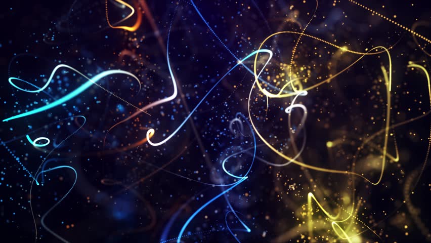 Abstract Colorful Digital Particles Wave Background. Abstract Particles Wave Background. Seamless Loop. Ultra HD 4k