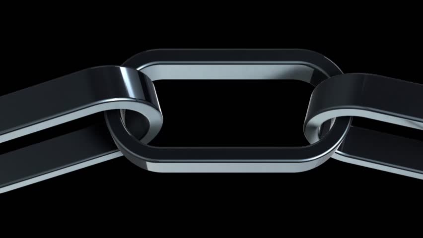 Looping Animation of Glossy Metal Chain Links