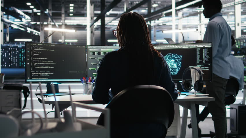 Data center programmer seeing critical error message while using node tree software to analyze datasets. Server room worker receiving glitch popup warning while using visual programming tool, camera A - Powered by Shutterstock - Get 15% off with code: PIKWIZARD15