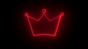 neon king queen crown animated king queen crown icon neon logo icon luxury. Golden crown floating on a green screen background, thorns on the table, queen king crown over wooden table created - Powered by Shutterstock - Get 15% off with code: PIKWIZARD15