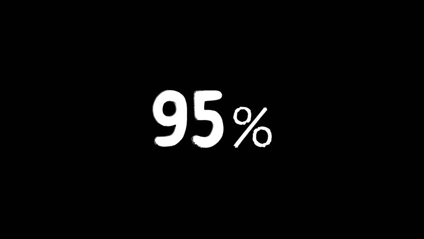 Animated "90% Off" Handwritten Style Text on Black Screen — Perfect for Screen Blend Mode Overlay in Promos or Sales Videos