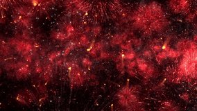 Abstract seamless loop many spark fireworks particles animation effect on black abstract background for your event, VJ, concert, title, trailer, presentation show.  - Powered by Shutterstock - Get 15% off with code: PIKWIZARD15