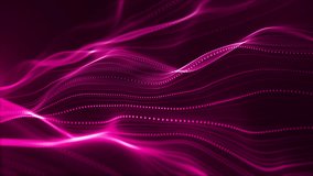 Flowing abstract pink wave with digital lines, perfect for tech, digital, or futuristic-themed backgrounds and visuals. Luxury abstract background 4k - Powered by Shutterstock - Get 15% off with code: PIKWIZARD15