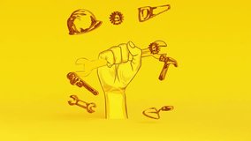 Animated tribute to International Labor Day or May Day, highlighting workers' rights, unity, and social justice. Ideal for activism, labor movement, and educational content.

 - Powered by Shutterstock - Get 15% off with code: PIKWIZARD15